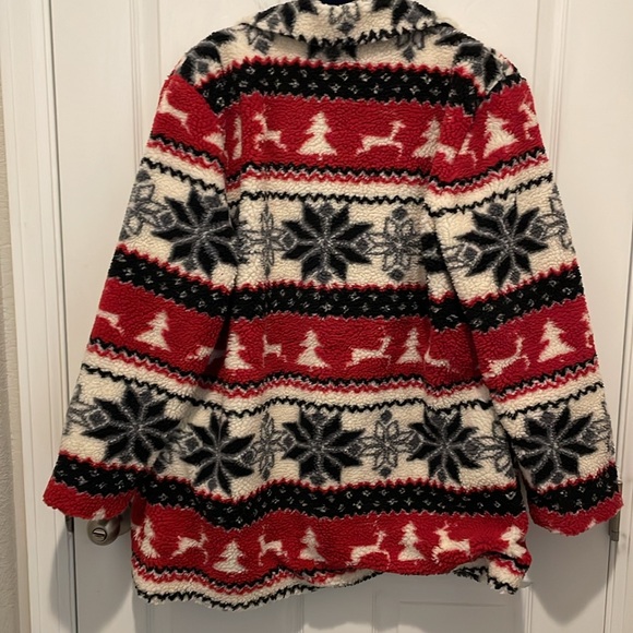 Sherpa winter style coldwater creek jacket with snaps size large new without tag - Picture 4 of 4